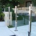 Portillon piscine en verre trempé et acier inox